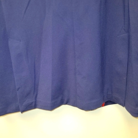 ZARA Man Navy Blue Slim Fit Blazer Jacket White Elbow Patch US Size 54 - Picture 5 of 16